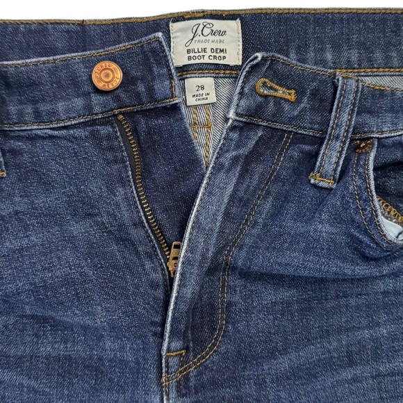 J. Crew Billie Demi Boot Crop Jeans High Rise Boot Leg Short Unsewn Raw Hem 28 - Picture 4 of 16